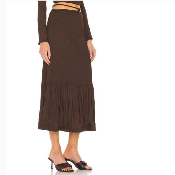 Revolve NWT jonathan simkhai skirt brown - Picture 2 of 3